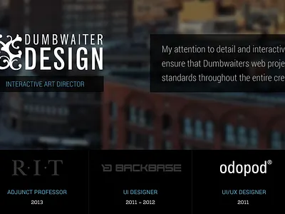Experience Section design interactive interface portfolio ui ux web website work