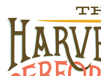 The Harvester Performance Hall - Option 1 branding feedback hand lettered type logo typography wip