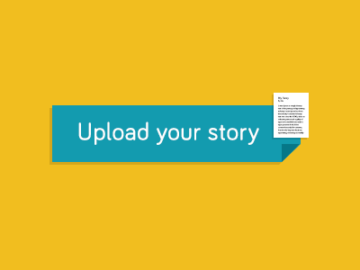 Upload story button button icon turquoise upload yellow