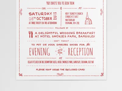 Hand Drawn Wedding Invitation custom type hand drawn invitation invite typography wedding