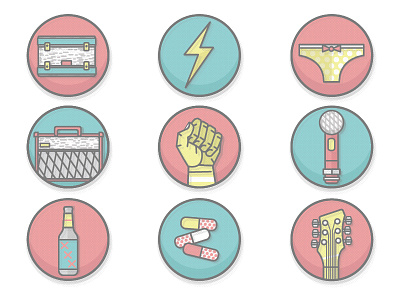 Booze Rock amp beer booze fist guitar icon icons illustration pills rock