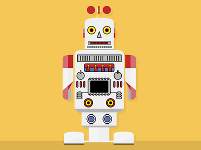 R3 flat illustration robot vector