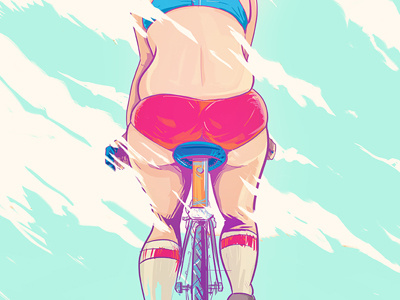 A ride in the fog bike bikini fog girl ride sf