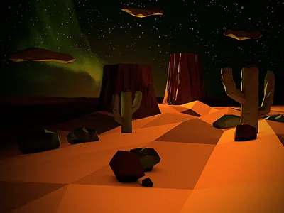 Warm Borealis borealis cactus darts desert night warm