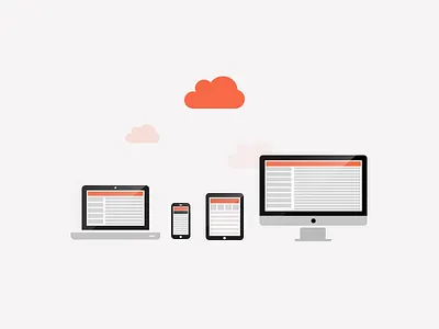 Devices. belgium cloud design desktop devices flat illustration ipad iphone laptop web