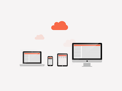 Devices. belgium cloud design desktop devices flat illustration ipad iphone laptop web