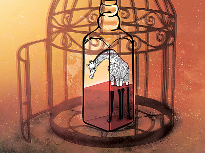 Jiraffe and his mental problems illustration jiraffe