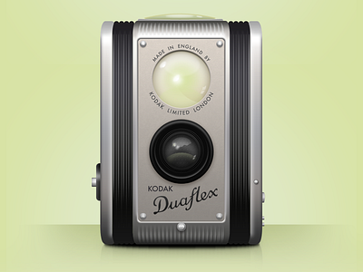 Kodak Duaflex Vintage Camera camera chrome green illustration kodak photoshop vintage vintage camera