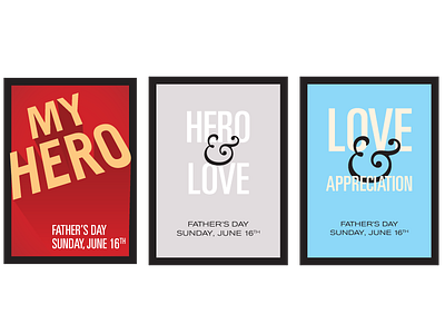 Father's Day point of sale retail typography