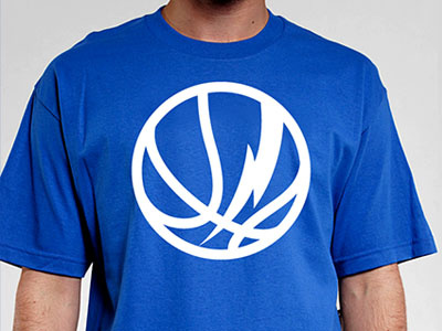 Titan Tshirt basketball blue lightning lightning bolt sports titan tshirt