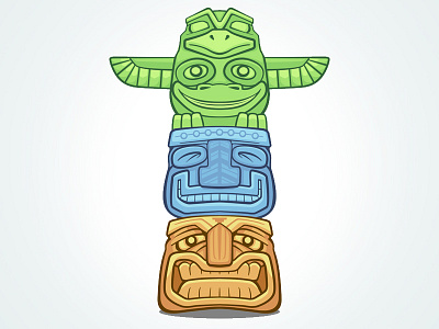 Totem Pole icon indian logo native american totem totem pole