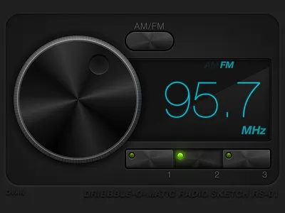 Radio Sketch button dial knob radio rotary sketch