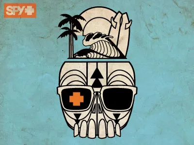 Spy Or Die Final Surf action sports artwork design graphic design icon illustration marketing poster spy surf