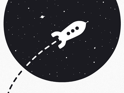 Simple illustration for nolz.dk illustration rocket vector