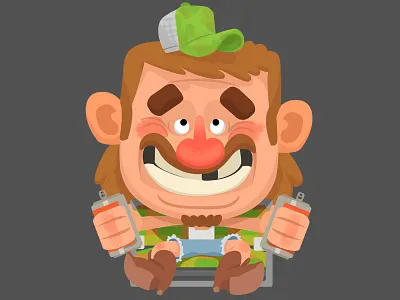 Art of the iphone redneck pt3 billy character cute design game hill illustration iphone redneck trash ui ux white