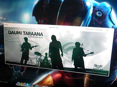 FB Cover for Gunaah the band anthem design facebook fanpage gunaah marketing music pakistan web