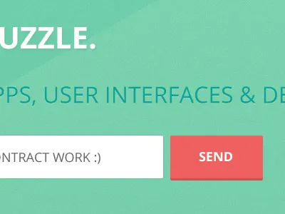 Uzzle Search Field button clean field landing page simple splash text ui design web design
