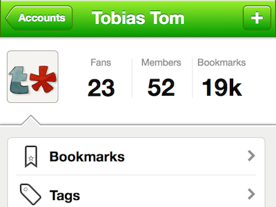 User Details account bookmark details sketch.app tasty