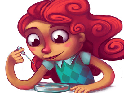 Science Spot experiment girl illustration science spot illustration