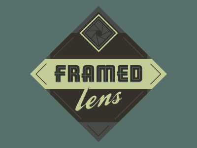 Framed Lens 7 camera frame logo logotype script