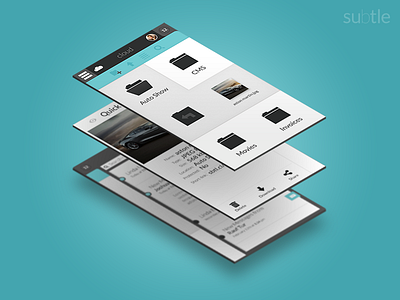 Subtle Cloud Storage Mobile cloud floating folders isometric storage subtle