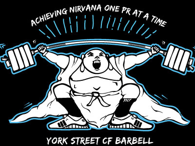 Buddha does Crossfit Tee buddha crossfit tshirt vector
