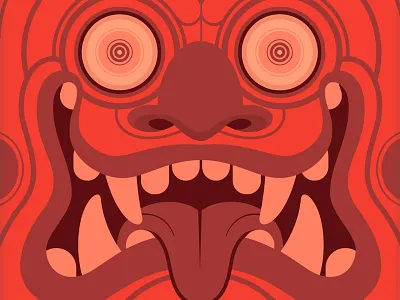 Demon beast creature demon face mask