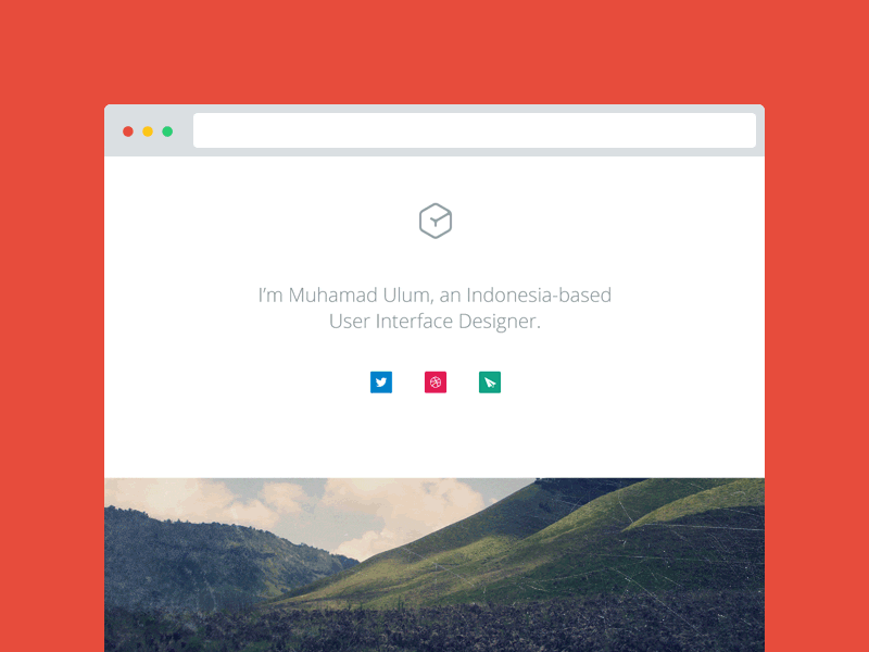 [GIF] Personal Website animation clean dribbble gif oelhoem personal simple website