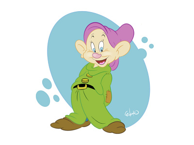 Dopey 7 and art blancanieves cartoon disney dopey dwarfs enanitos enanos fan los mudito seven shite siete snow the toon walt y