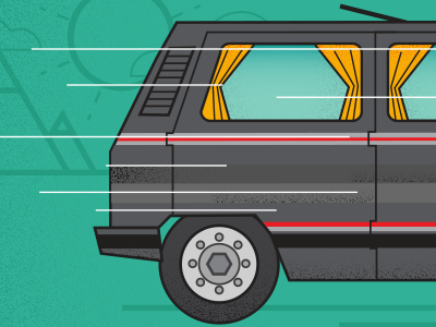 chance on tour bus hills sun swoosh texture tour trip vector vw