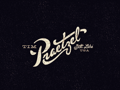 Praetzel Branding Feedback [GIF] branding design hand done lake lettering logo logotype old retro salt salt lake script swash texture tim praetzel type typography usa vintage wordmark