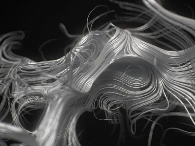 Curl (WIP) 3d c4d cinema 4d lines vray vrayforc4d