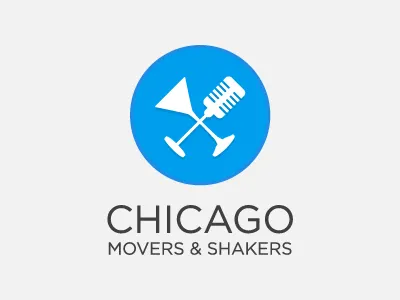 Logo Design flat logo design martini glass microphone minimal typography vector