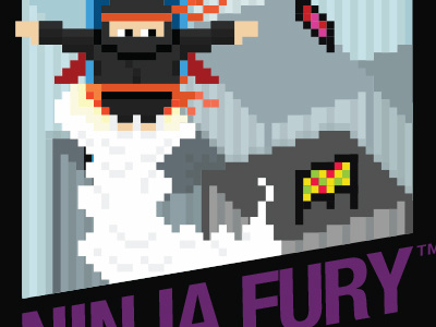 Ninja with a Jetpack II flying ninja japan jetpack ninja pixel