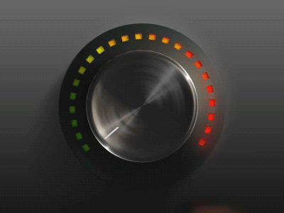 Turn It Up animated anisotropic color green knob look max metal real rebound red shadow volume yellow