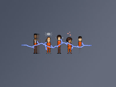 Misfits characters illustration mistfits movies pixel pixelart pixelpushing superheros