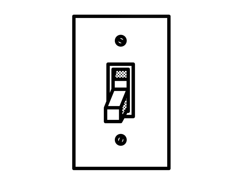 Flick My Toggle gif halftone light switch toggle