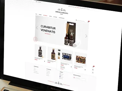 Simples Conceito cart e commerce icons magento products rate search