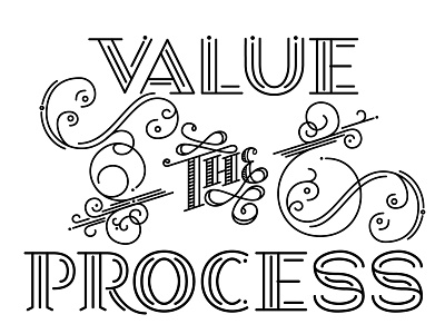 Process custom type hand lettering typography