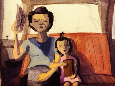 Moms & puke-bags dontbreakthechain illustration sketch watercolor