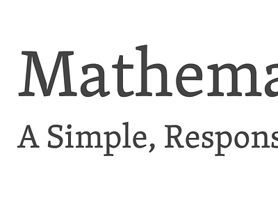 More Math css skolar typography web