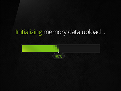 Modern Loading Screen green loader loading memory modern percent pixel screen ux