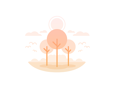 Serenity Now flat illustration landscape nature outdoors simple view