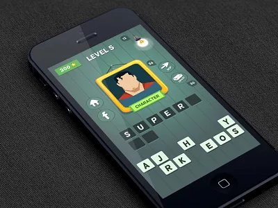 ICO WALL-QUIZ Screenshot app design bulb hints ico wall quiz ios app design quiz screenshot