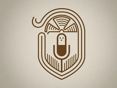 Drbl 51313 branding logo microphone music recording reel studio