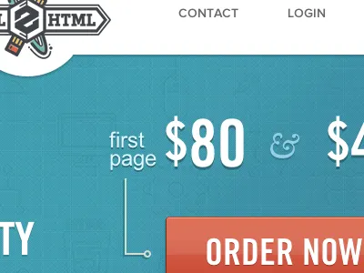 Pixel2HTML v3 button call to action font icons shadow textures