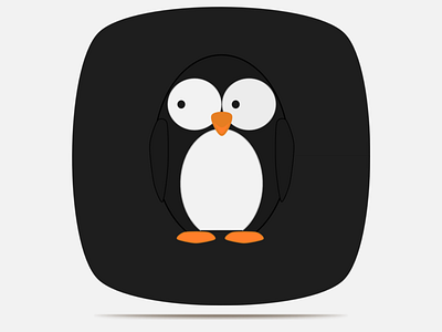 Tux flat flat design linux penguin tux