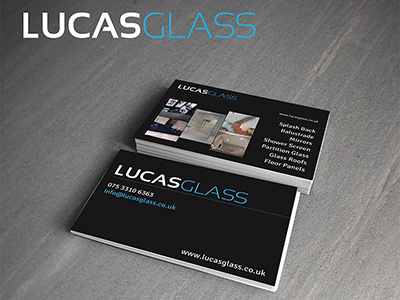 Lucas Glass Logo & Business Cards business card design logo