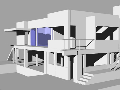 E 1027 Illustration Model Preview 1 3d modelling architectural illustration architectural modelling e 1027 house eileen gray preview illustration tribute
