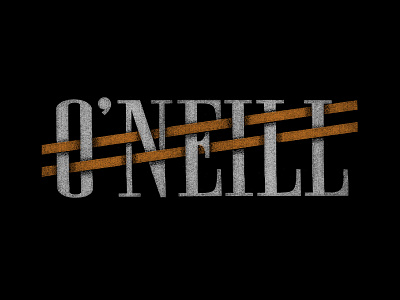 O'Neill Typography distress lettering surfing t shirt texture type typography